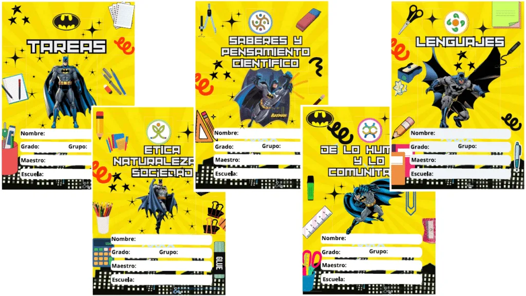 Portadas Escolares De Batman
