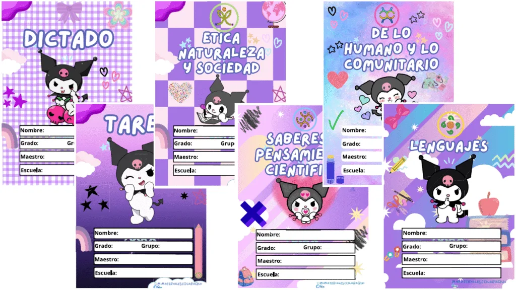 Portadas escolares de kuromi