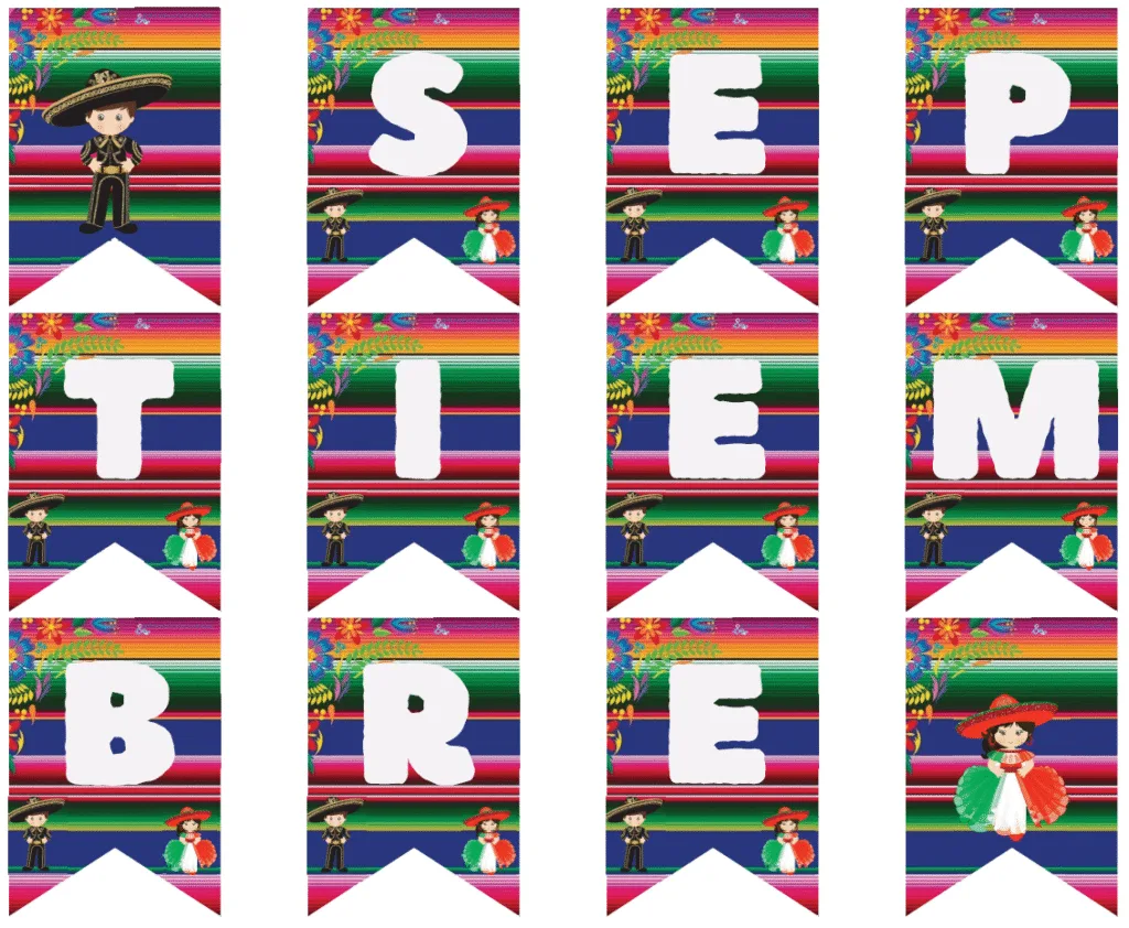 Banderin Del Mes De Septiembre