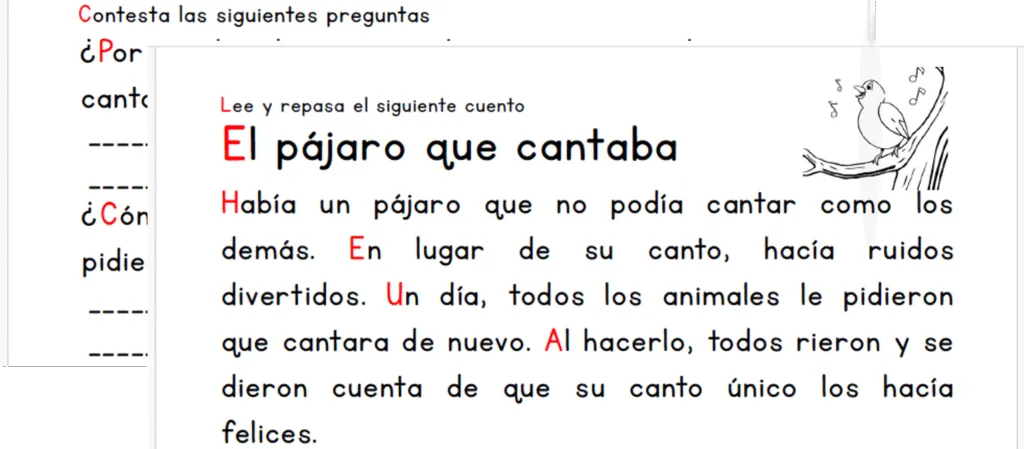 Cuento EL Pájaro Que Cantaba