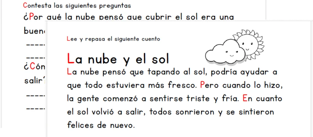 Cuento La Nube Y El Sol