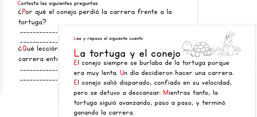 Cuento La Tortuga Y El Conejo
