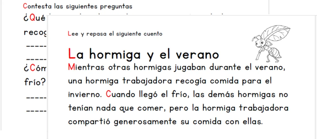 Cuento La Hormiga Y El Verano