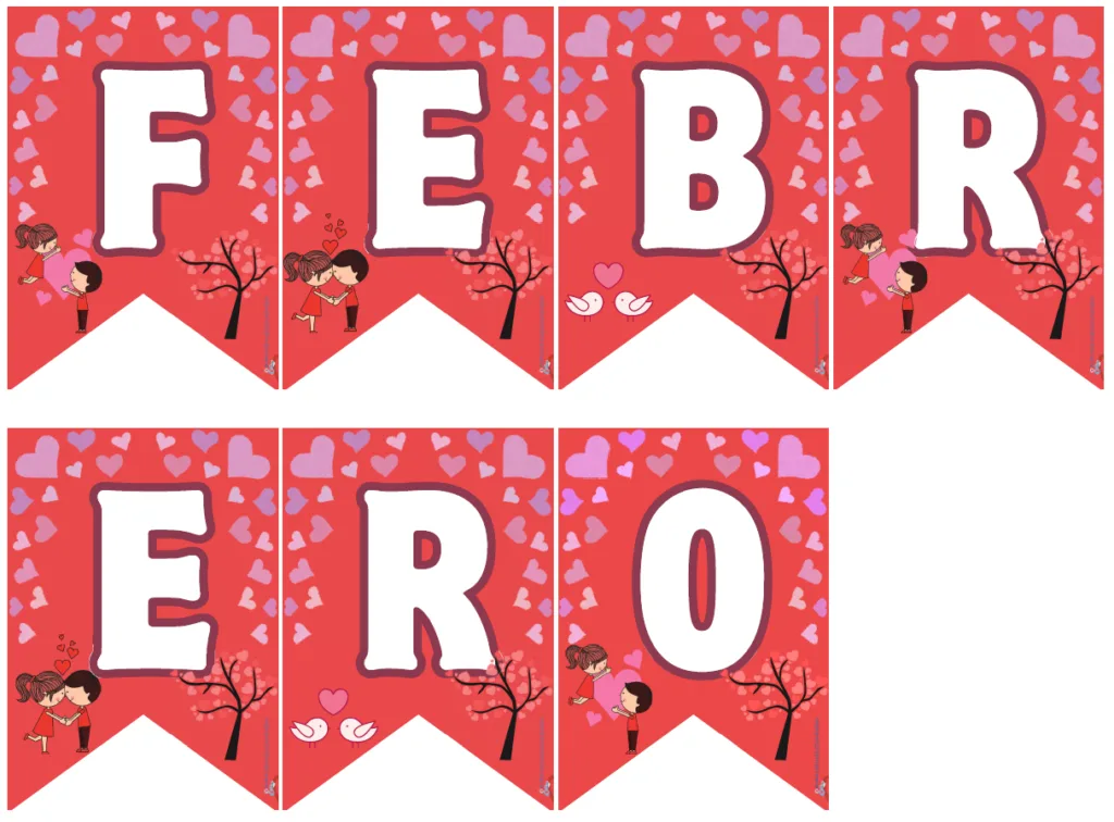 Banderín Del Mes De Febrero
