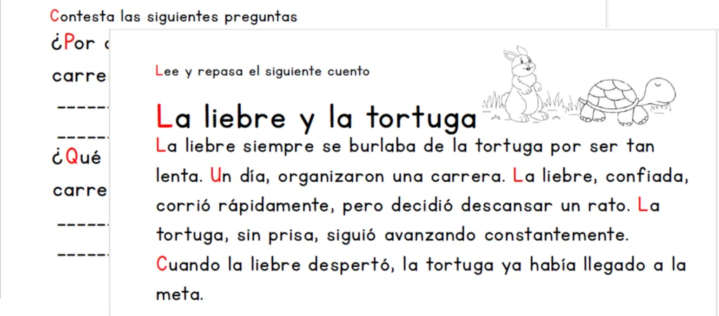 Cuento La Liebre Y La Tortuga