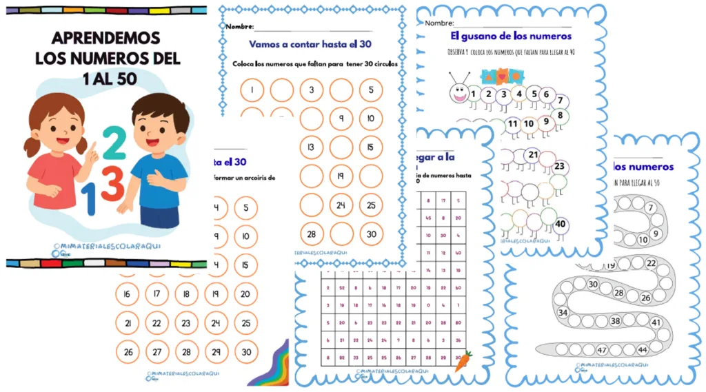 Aprendemos Los Números Del 1 Al 50