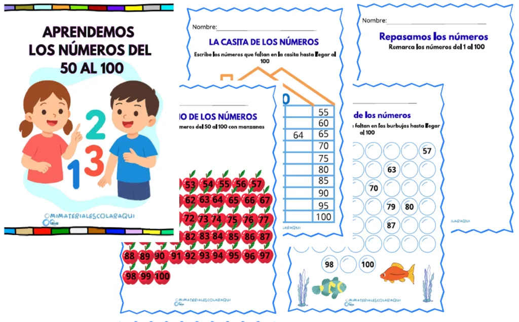 Aprendemos Los Números Del 50 Al 100