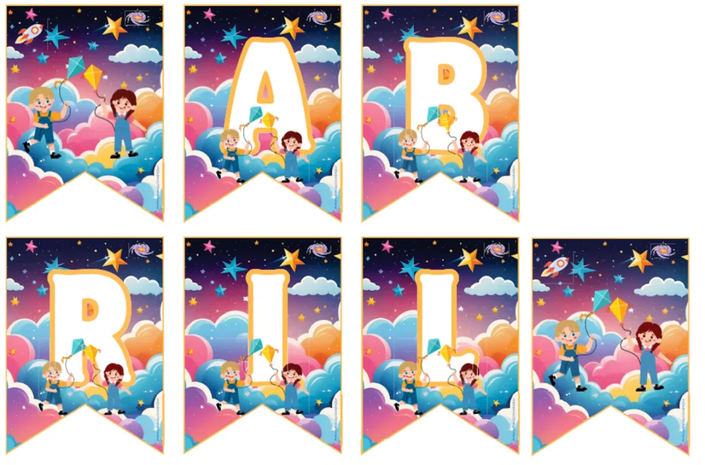 Banderín Del Mes De Abril