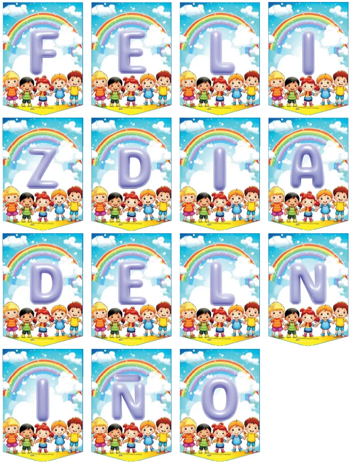 Banderín Feliz Día Del Niño