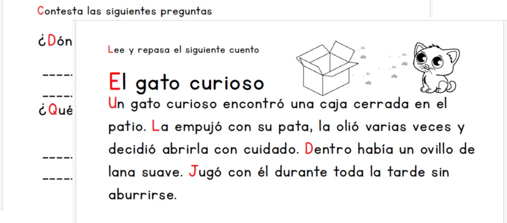 Cuento El Gato Curioso