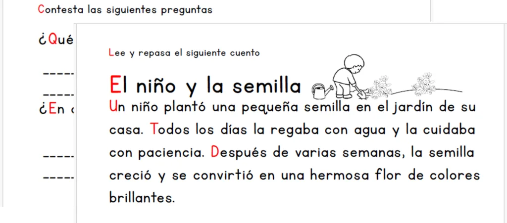 Cuento El Niño Y La Semilla