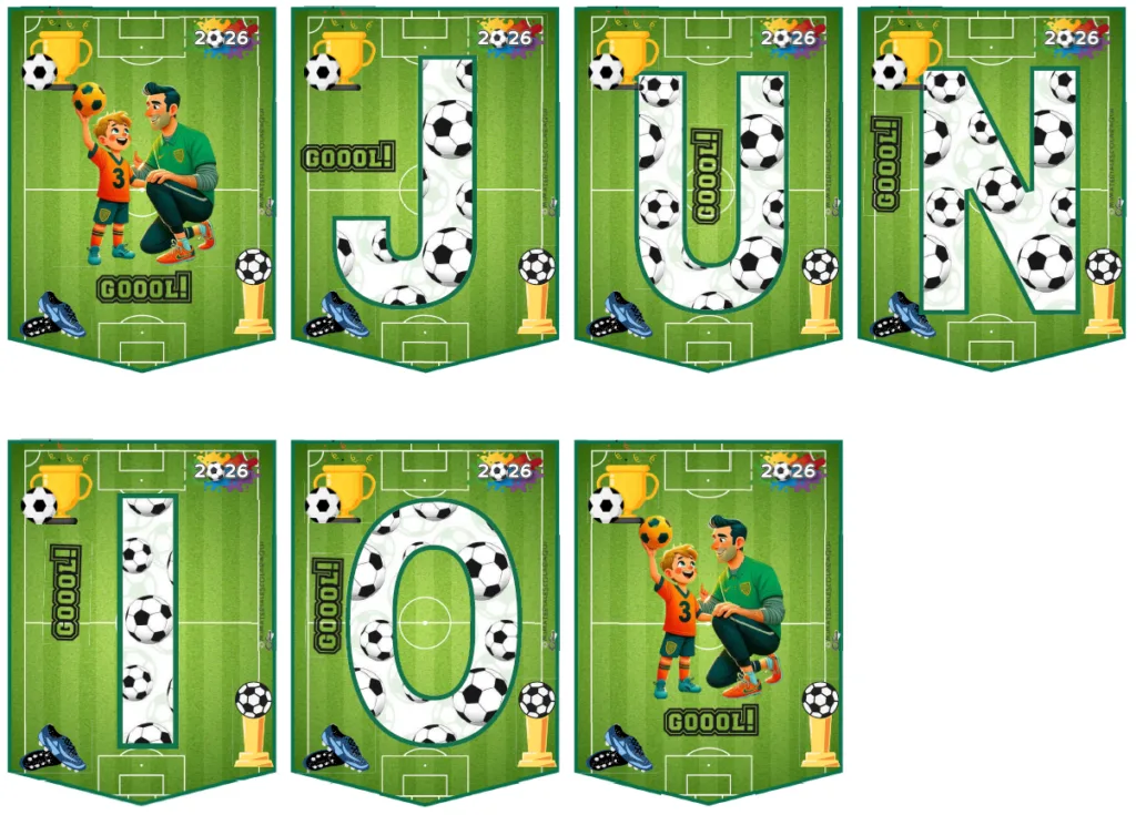 Banderín del Mes de Junio De Futbol