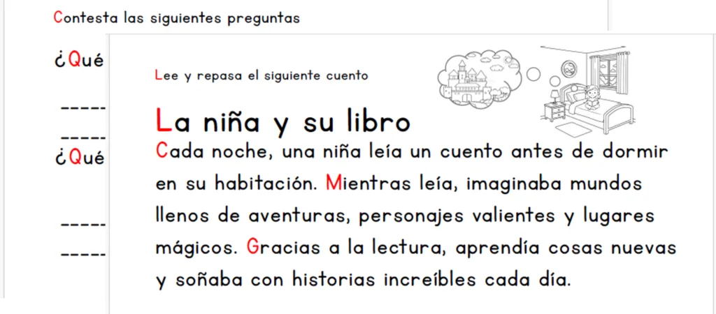 Cuento La Niña Y Su Libro