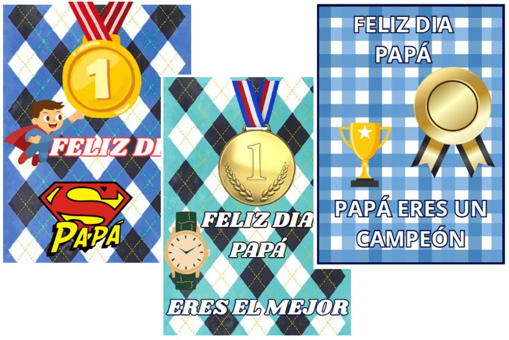 Etiquetas Para Medallas De Chocolate De Día del Papá